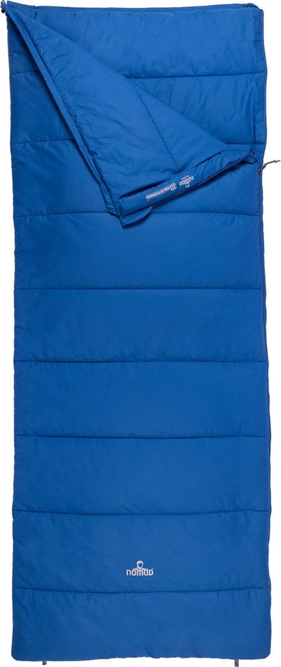NOMAD® Blazer Slaapzak Dekenmodel | Blauw | 205x80 cm | Katoen | Aanritsbaar | Tochtstrip | Tweewegrits | Incl Hoes
