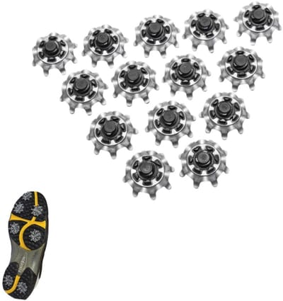 14 stuks - Golfschoen spikes - Zachte quick-spin spikes - Vervangende noppen voor golfschoen spikes - Grijs - Zwart - 2.5*1 cm - Geschikt voor golfschoenen