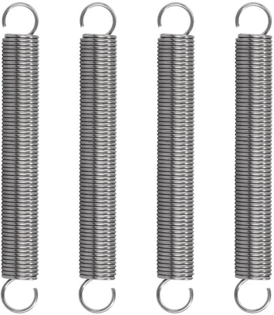 Trekveren met haak - Spanveren verlengveer - Bevestigen en Spannen - Roestvrij staal 304 - 80 mm lengte - Zilverkleurig