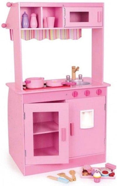 Mentari Houten Keuken / Winkel Roze - 2-in-1 kinderkeuken voor 3+ jaar