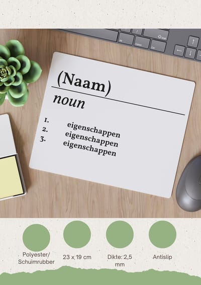 Akyol - gepersonaliseerde naamdefinitie Muismat - Collega - collega - collega cadeau - collega - welkom cadeau - afscheid - leuk kado voor je collega om te geven - 23 bij 19 cm