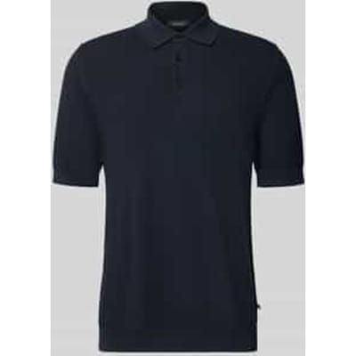 Slim fit poloshirt van katoenmix in tricotlook