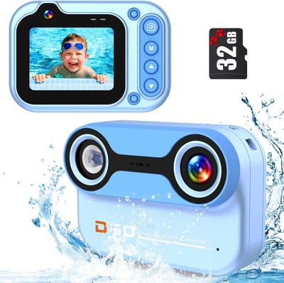 Waterdichte digitale camera 10FT 1080P Full HD 26MP waterdichte camera, 10x digitale zoom waterdichte camera's voor snorkelen, onderwaterselfies, zwemmen, strand, waterpark - Blauw