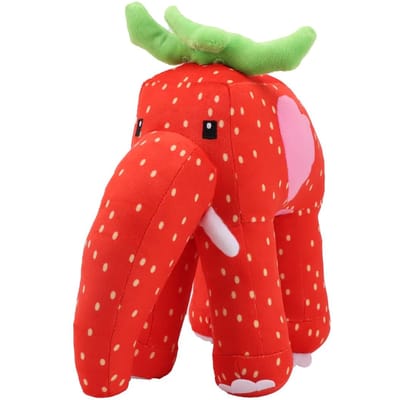Kawai Steal A Brainrot Pluche Aardbeienolifant Knuffelpop Anime Spel Speelgoed Fans Cadeau 25cm red