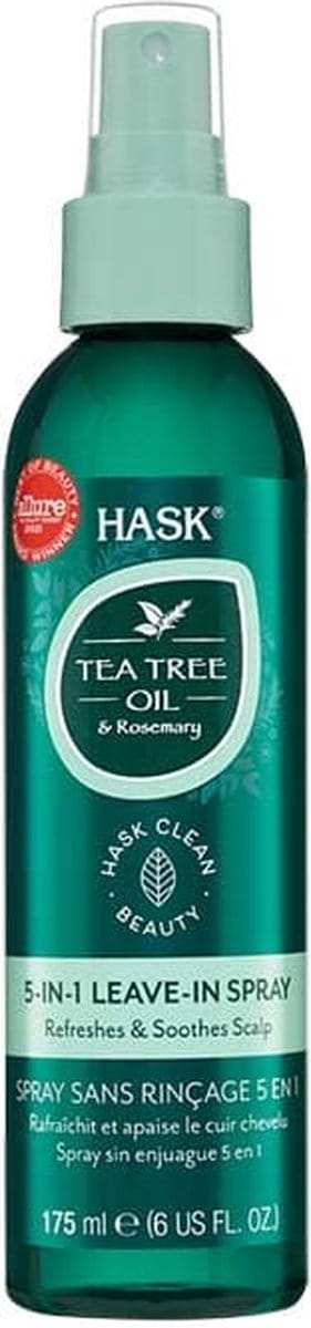 Hask Conditioner Tea Tree Oil & Rosemary Invigorating Leave-In Spray - Tea tree olie & rozemarijn - Hydratatieboost - Kalmeert de hoofdhuid