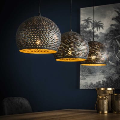 Hoyz Hoyz hanglamp 3xØ25 half ronde metalen hanglampen transpart