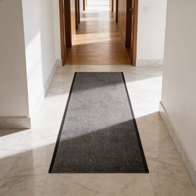 Deurmat groot XL Grijs - 90x150cm - voor binnen - 2 zijden afwerking - JYG ENTER