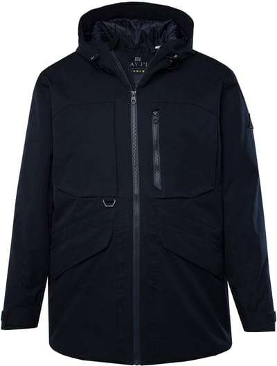 JAY-PI - Heren - Ski-jas met reflector-detail Skiwear super functioneel capuchon - Navy blauw - Maat L