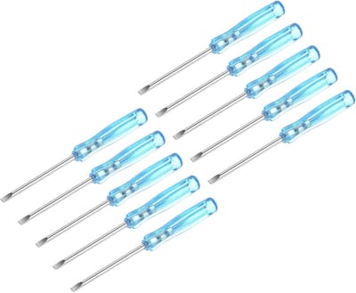 sourcing map 10 stuks mini-sleufschroevendraaier, 2,0 mm platte kop, 65 mm lengte voor de reparatie van kleine apparaten