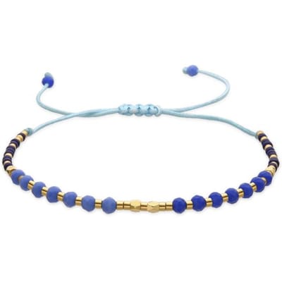 Luxenter Armband met Blauw Kristal 18k goud afwerking - Anlako