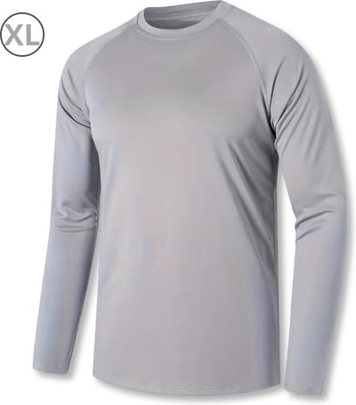 Livano Rash Guard - Surf Shirt - Zwemkleding - UV Beschermende Kleding - Voor Zwemmen - Surfen - Duiken - Grijs - Maat XL