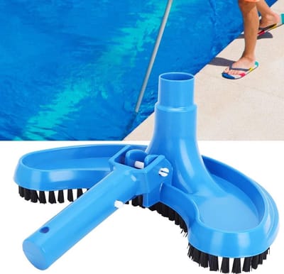 Suction borstel voor zwembad met halve maan zuigkop, ideale schoonmaakborstel voor spa en hotelzwembaden