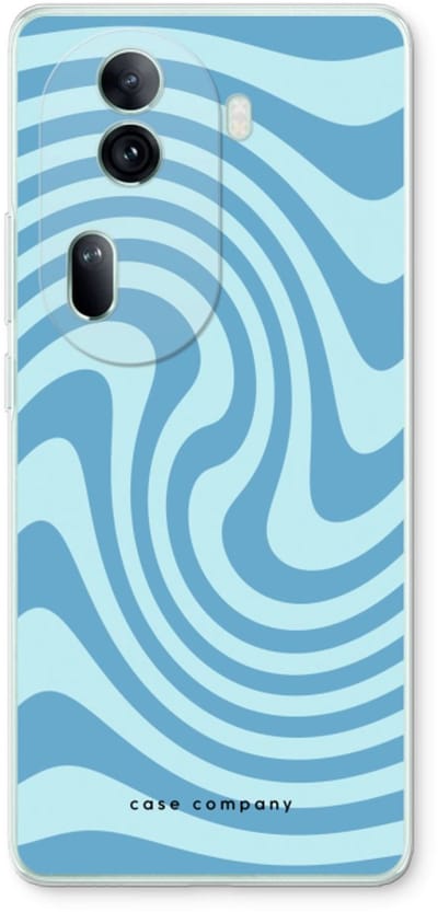 Case Company® - Hoesje geschikt voor Oppo Reno 11 Pro hoesje - Swirl Blauw - Soft Cover Telefoonhoesje - Bescherming aan alle Kanten en Schermrand