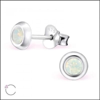 Aramat Jewels | Oorbellen | Zilveren Kristal Oorbellen - Subtiel en Elegant | 5mm / Bruin 2 | |5mm | Zilver | Kinderen, Volwassenen | Verkleurd niet