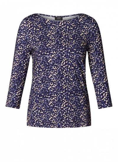 YEST CURVE Shadia essential Tops - Dark Navy/Multi Colo - maat 2(50)