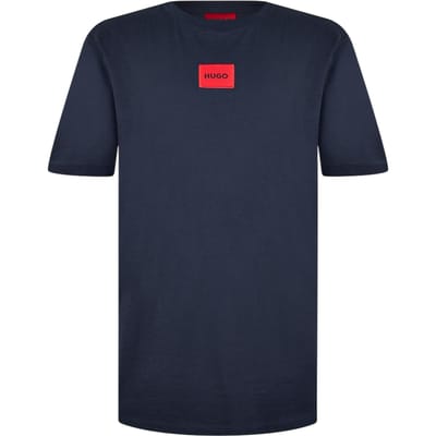 Hugo Diragolino T-shirt voor heren met logo op de borst (Donkerblauw)