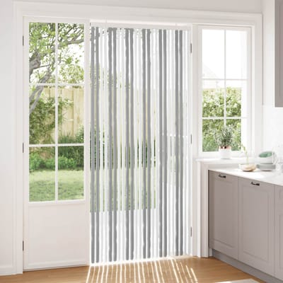 vidaXL - Insecten - Gordijn - Chenille - Grijs - en - wit - 100 - x - 220 - cm - 100% - PP