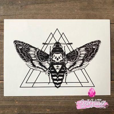 GetGlitterBaby® - Henna Plak Tattoos / Tijdelijke Tattoo / Nep Tatoeage / Fake Temporary Tattoo Sticker - Nachtvlinder