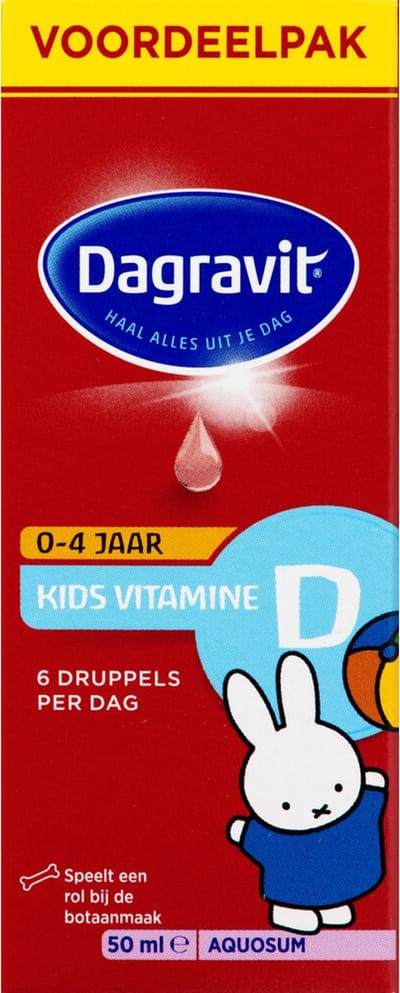Dagravit Vitamine D Aquosum Druppels Kids - 3 x 50 ml - Voordeelverpakking