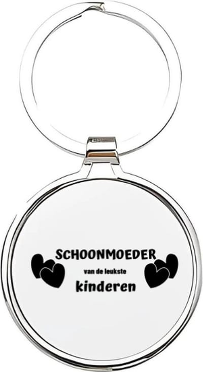 Akyol - schoonmoeder van de leukste kinderen Sleutelhanger - Schoonmoeder - schoonmoeders - vader sleutelhanger - papa sleutelhanger - sleutelhanger papa - familie sleutelhanger - vaderdag cadeautje - papa cadeau - dad - stiefvader - 4 x 7,5 CM