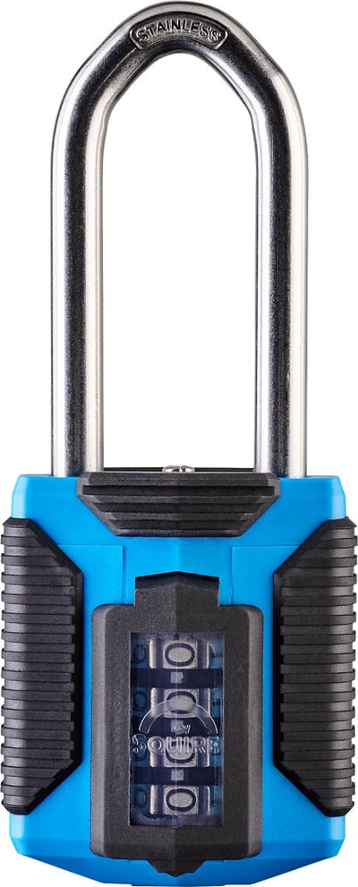 Squire CP50/ATLS/2.5 - Hangslot - Cijferslot - Weerbestendig - Robuust slot met lange beugel - RVS - All Terrain Lock - 50 mm