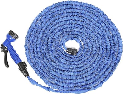 Uittrekbare Tuinslang - Flexibele Slang - Tuin en Auto - 3x Uitzettend Vermogen - 30 Meter Lengte - Donkerblauw