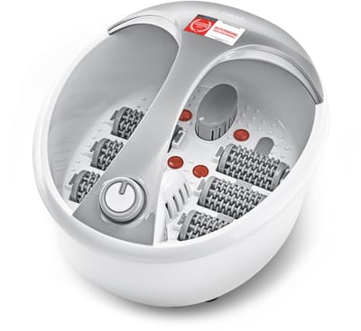 TZS First Austria Voetenbad met massage - Massagerol - Wit/Grijs - 450W - Vibratie en Bubbel