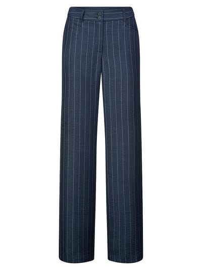 Wide Fit-broek Van Peter Hahn blauw
