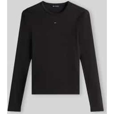 slim fit shirt met lange mouwen van katoenmix