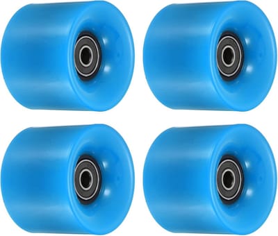 Longboard Wielen - Skateboard Onderdelen - Straat Cruisen - Met Lagers - 60 mm - Zwart Blauw