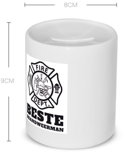 Akyol - beste brandweerman Spaarpot - Beste brandweerman - firefighter - cadeau - 350 ML inhoud