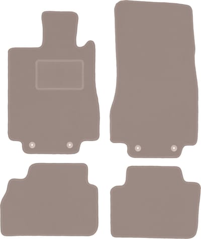 Beige velours matten voor: Mercedes S W220 sedan kort (1998-2005)