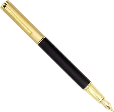 Massief houten vulpen van sandelhout met medium penpunt van 0,7 mm, elegant en duurzaam