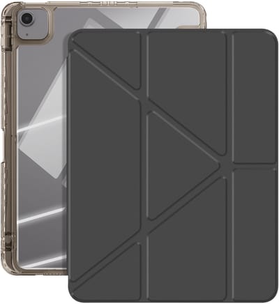 Avizar Hoes Geschikt Voor iPad Air 11 M4 2026 met Modulaire Standaard Origami Design, Zwart