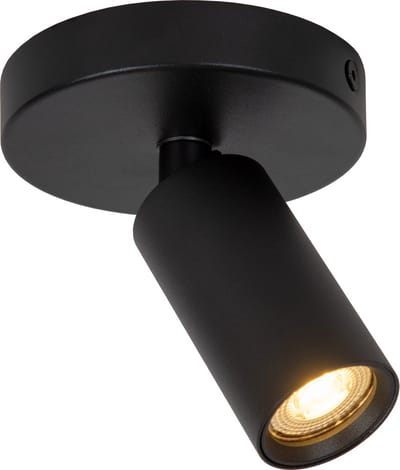 Lucide RITMO - Plafondspot (Plafondlamp) - Ø 10 cm - 1xGU10 (MR11) - Zwart
