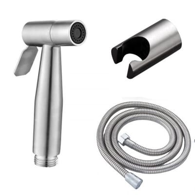 Handdouche voor bidet, roestvrijstalen bidetsproeier met houder en 1,5 m doucheslang voor toiletreiniging, het wassen van huisdieren en persoonlijke hygiëne.
