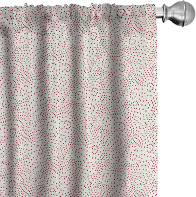 ABAKUHAUS Abstrakt Gordijnen – 2-delige set 75x245 cm – Microvezel, halfdonker, Eierschaal & Robijn