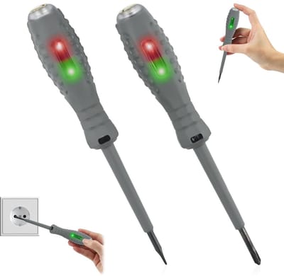 Krachtige 2-in-1 Schroevendraaier met Magnetische Kop en Huidige Detector voor AC/DC Circuitdetectie, Ideaal voor Elektriciens en Doe-Het-Zelvers