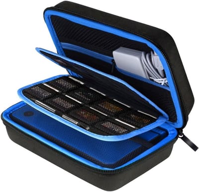 Duurzame Hard Case voor New 3DS XL - Bescherming, Reisaccessoires en Opbergruimte in Blauw en Zwart