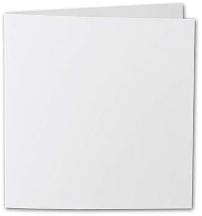 Vierkante Vouwkaarten 155 x 155 mm - 220 g/m2 - 100 Stuks - Bloemwit