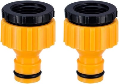 2-in-1 Plastic Tuinslang Aansluiting voor Waterkranen met Draad, 1/2'' en 3/4'' BSP, Ideaal voor Tuinonderhoud en Irrigatie