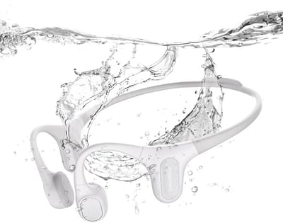 Bone Conduction Hoofdtelefoon - Open-Ear Draadloos - Sport Muziek Luisteren - IP68 Waterdicht - 32GB MP3 Opslag - Grijs