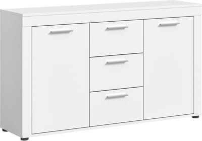 Jam dressoir 2 deuren, 3 lades wit.