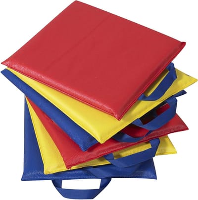 Zitkussens - Vloerkussens - Spelend Leren - Drie Kleuren - 30x30 cm - Meerkleurig