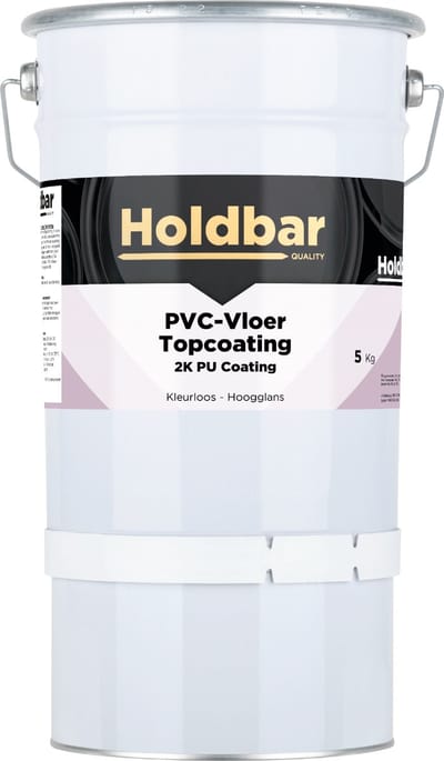 Holdbar PVC-Vloer Topcoating Hoogglans 5 Kg - Vloerverf - Glashelder - Transparant - PVC Vloer Verven - Krasvast - UV-bestendig - Vergeelt niet