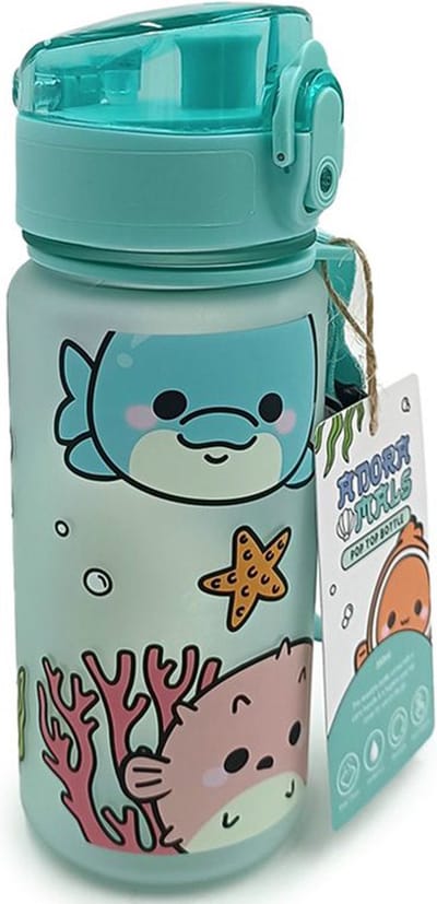 Adoramals Zeeleven Pop Top 350ml Breukbestendige Kinder Drinkfles