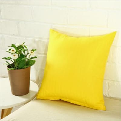 Housse de coussin en coton et lin coloré 40 x 40 cm, décoration d'intérieur, style artistique 40x40cm jaune