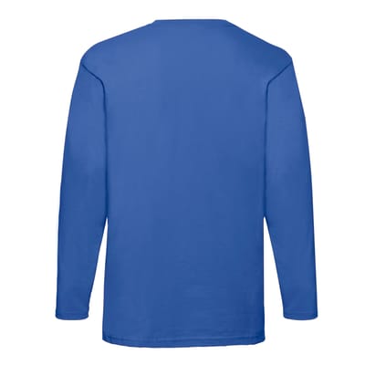 Fruit of the Loom Heren Valueweight T-shirt met lange mouwen (Koningsblauw)