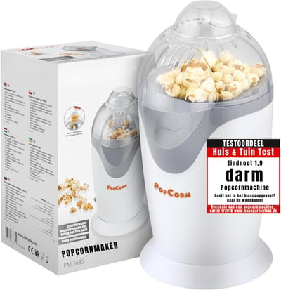 QIN® Popcorn Machine - Popcornmachine - Popcorn Machine Princess - Wit - 10cm x 10cm x 10cm