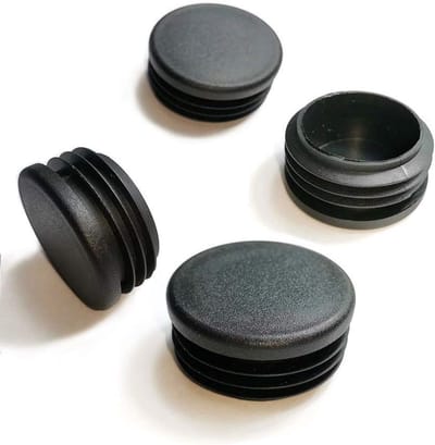 Ronde Kunststof Stop - Buiseindkap Glijders - Meubelbescherming Vloer - Hoge Kwaliteit Kunststof - 3.8 cm - Zwart